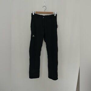 Salomon Trail Hiking Pants Mens Small Black Softshell Outdoor Climbing Tech